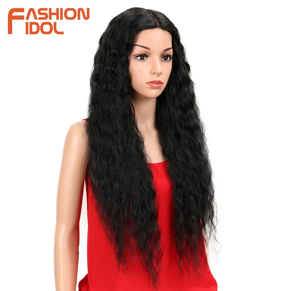 Мода IDOL Hair 28 дюймов мягкий длинный кудрявый I парик на кружеве для черных женщин синтетические волосы термостойкие парики для женщин