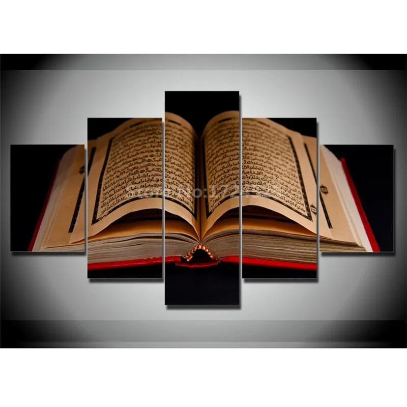 CLSTROSE HD печать холст картины искусство на стену 5 шт. Коран исламское Писание книга