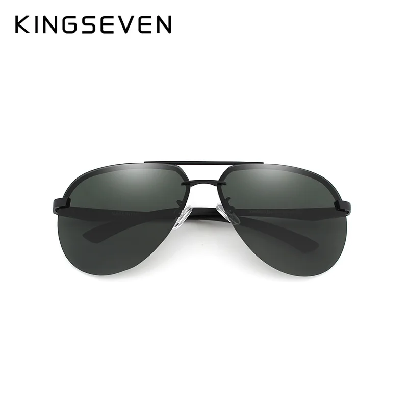 Мужские солнцезащитные очки без оправы KINGSEVEN брендовые алюминиевые с
