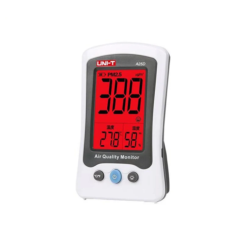 UNI-T A25D PM2.5 Измеритель Качества Воздуха измерительные приборы детектор Автоматический диапазон перегрузки индикация газа Температура Влажность монитор