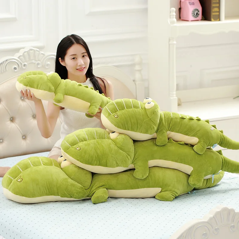 

65cm 85cm 110cm short plush new crocodile pillow, skin soft bolster, plush toys, creative dolls.