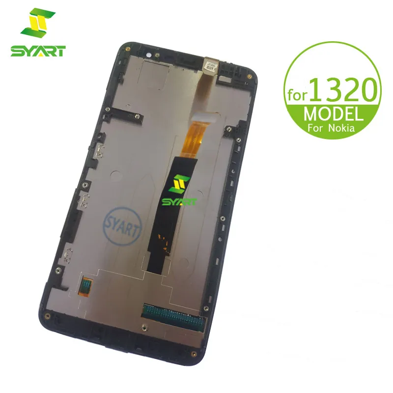 ЖК дисплей для Nokia Lumia 1320 дигитайзер сенсорного экрана в сборе + рамка запасные
