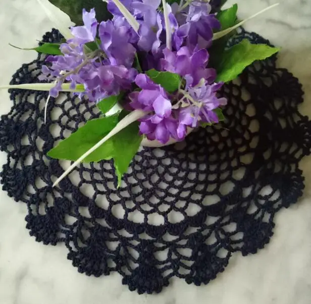 30 см Круглый Винтаж Хлопок крючком ремесло Doily стеклянные подставки индивидуальный Кофе Чай скатерти столовые приборы Рождество Свадебный декор