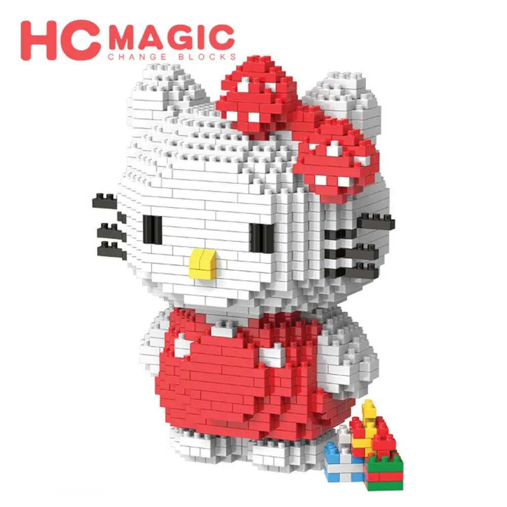 HC MAGIC 9025 алмазные строительные блоки кошка Аниме Фигурки игрушки развивающие