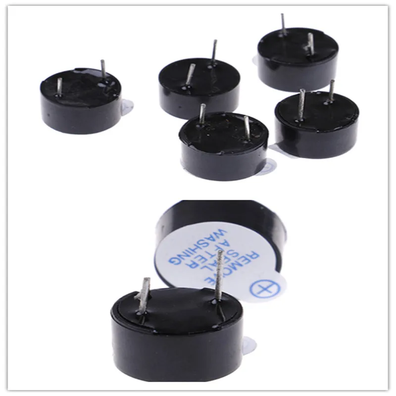 

5 шт., 5 В, активный зуммер, электронный комплект «сделай сам», магнитный длинный непрерывный телефон тревоги 12 мм