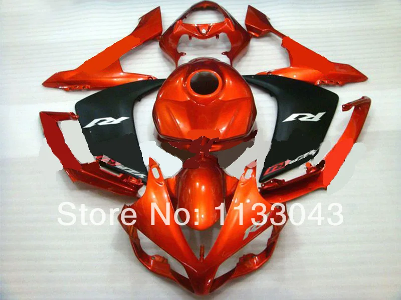 

Injection orange black fairing kit for 07 08 YZFR1 YZF-R1 YZF1000 R1 07 08 YZFR1 2007 2008 fairings
