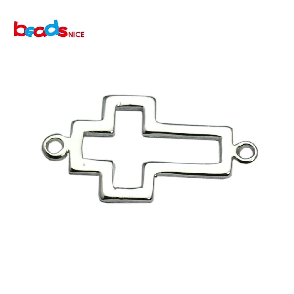 

Beadsnice fine 925 cross pendant connector hollow cross connectors fit bracelelts bangles jewelry connectors findings ID33501