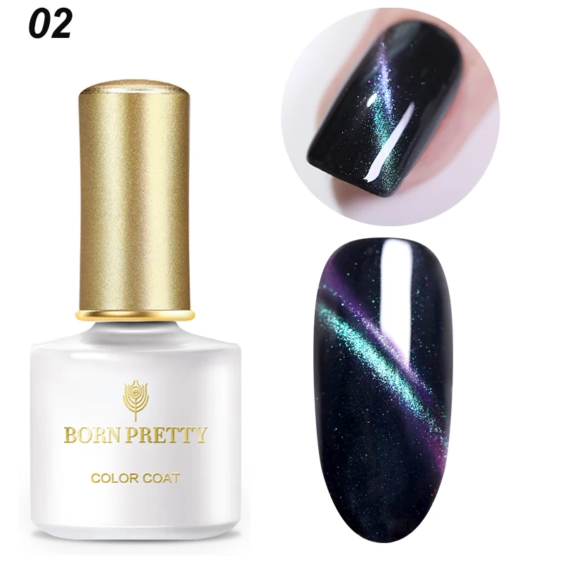 BPCC02 BORN PRETTY 6 мл Гель-лак для ногтей кошачий глаз магнитный лак для ногтей замачиваемый УФ-Гель-лак эффект кошачьих глаз базовое верхнее покрытие - Цвет: BPCC02