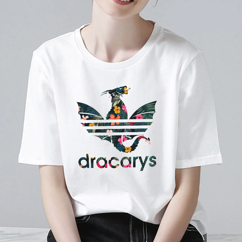 QIM Игра престолов женская футболка с принтом Dracarys повседневные летние футболки