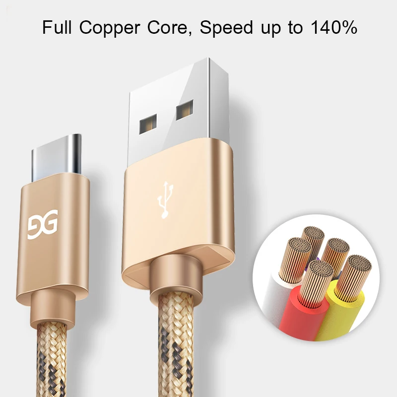 Кабель Micro USB Type C в нейлоновой оплетке 25 см/1 м/2 м|Кабели для мобильных телефонов| |
