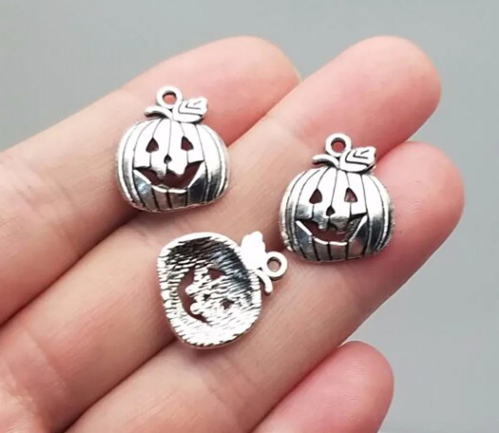 

25pcs/lot--18x15mm, Antique silver plated Halloween pumpkin charms,DIY supplies,Jewelry accessories