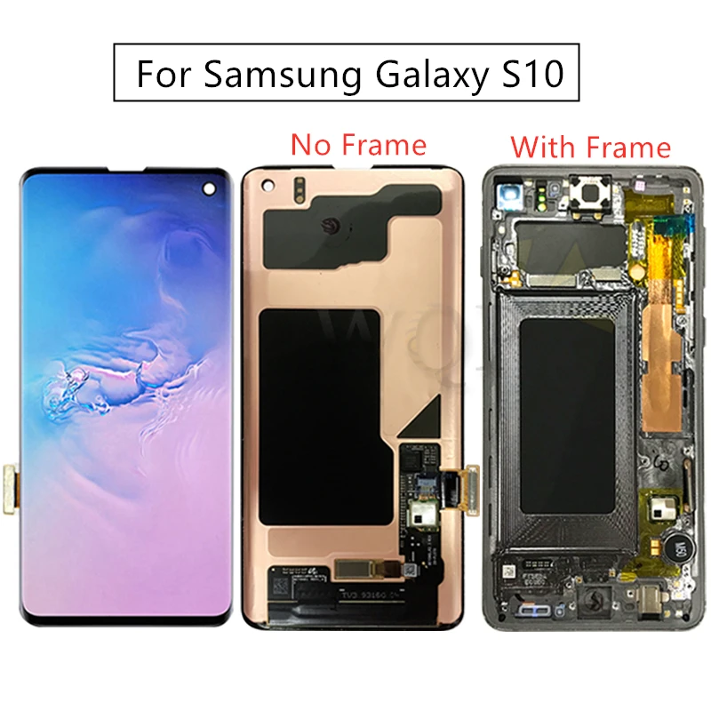 Для samsung Galaxy S10 lcd G9730 S10+ G975 lcd дисплей сенсорный экран дигитайзер в сборе для samsung S10 Plus G9750 lcd