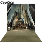 Виниловый фон для студийной фотосъемки с изображением городского неба улицы здания торгового центра
