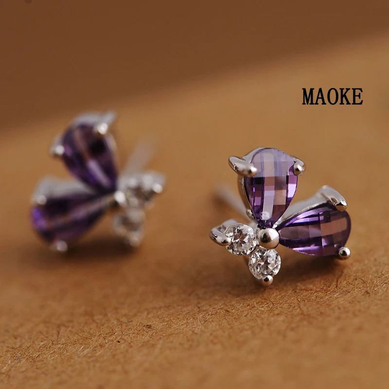

Promotions 925 Sterling SV Inlaid Zircon Bow Ear Stud Sweet Cute Korean Earrings Fashion Jewelry for Women's Fashion Gifts
