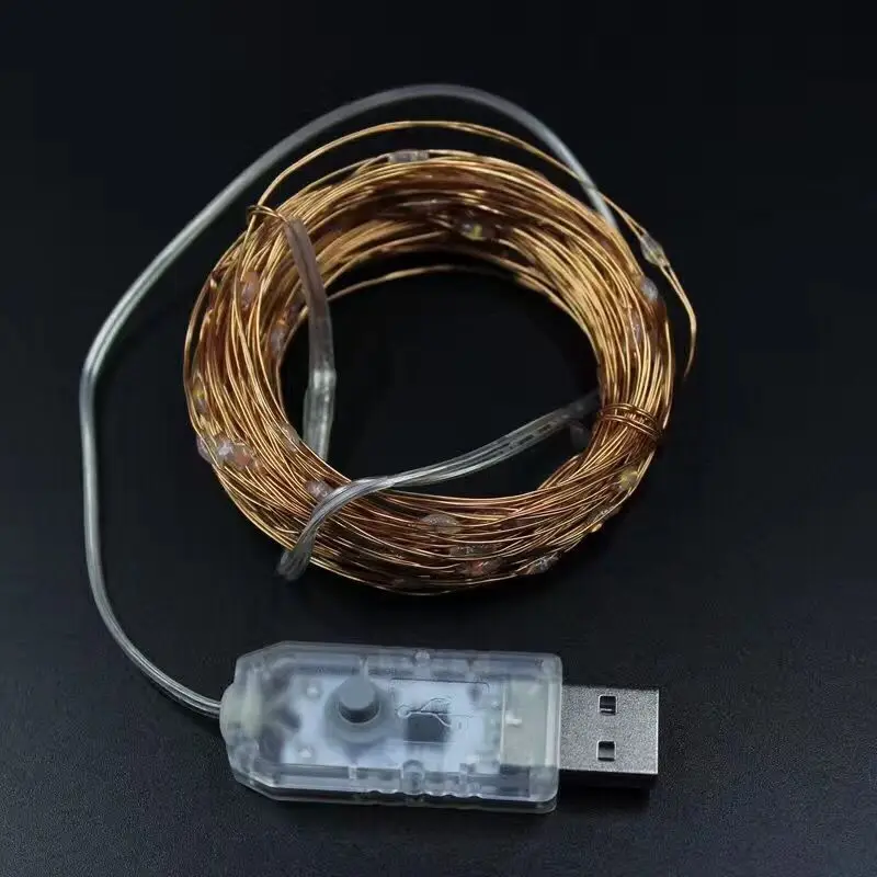1 шт. светодиодные Струнные огни 10 м 100led 5 в USB питание на открытом воздухе теплый