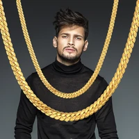 gold color 316l stainless steel necklace femme boys mens chain necklace fashion jewelry punk classic 4mm 7mm snake chain