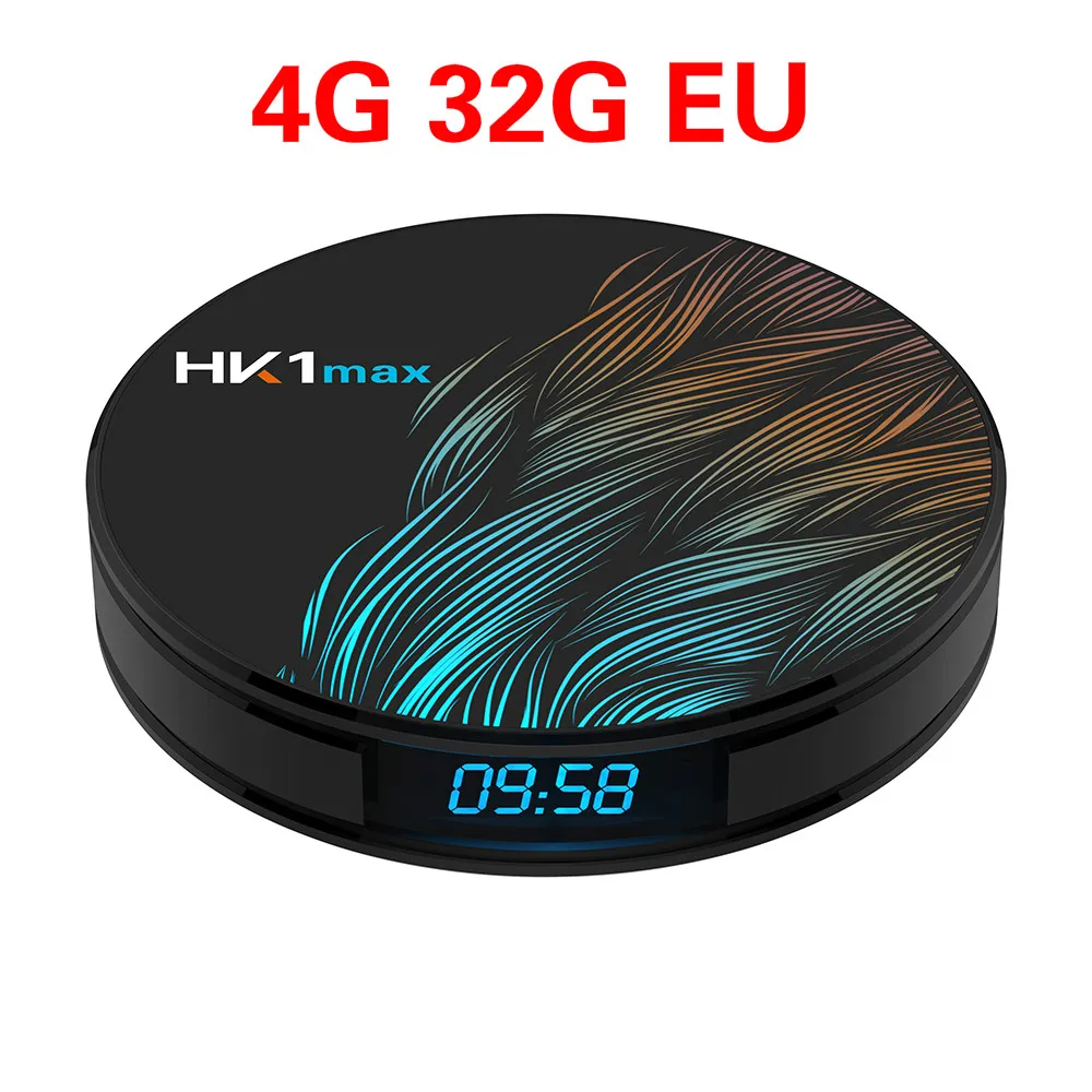 4G 32G EU HK1MAX Android 9,0 Smart tv Box 2,4G/5G Wifi RK3328 четырехъядерный BT 4,0 телеприставка 3D 4K 1080P медиаплеер спутниковый ресивер коробка - Цвет: 4G 32G EU