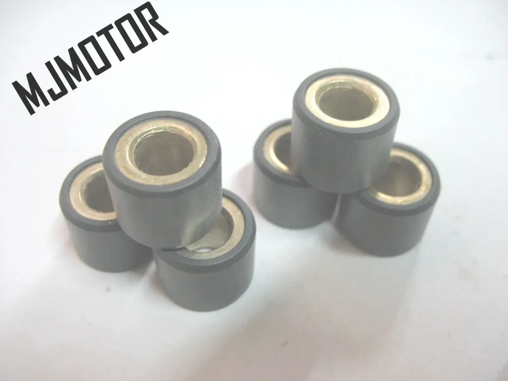 6pcsset variator copper rollers weight 8g for chinese 139qma 50cc gy6 scooter honda dio 50 zx keeway qj atv moped spare part free global shipping