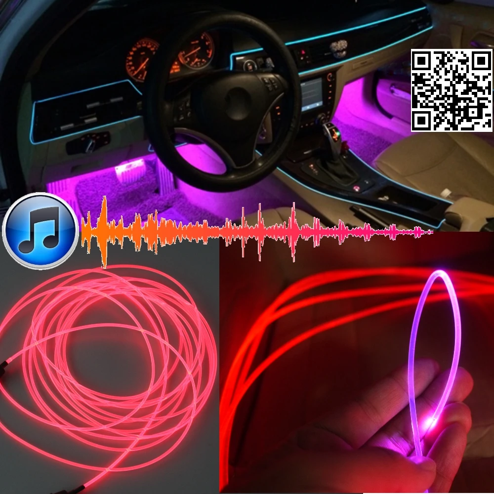 Ambient Rhythm Light For TOYOTA Prius XW20 XW30 Tuning Interior Music / Sound DIY Car Atmosphere Refit Optic Fiber Band | Автомобили и