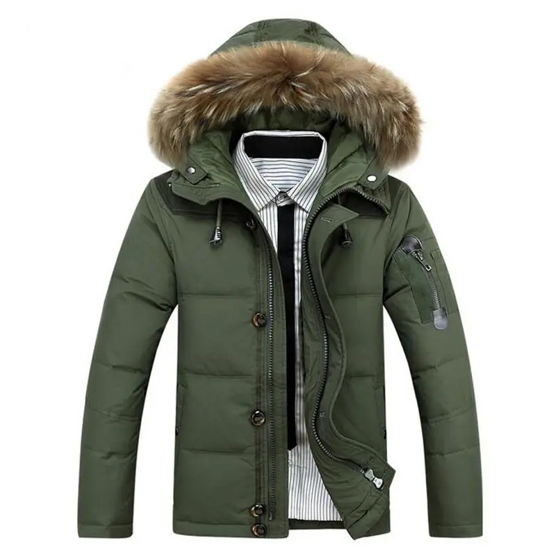 HEE GRAND/Мужское зимнее теплое пуховое пальто 2018 новое поступление с меховым