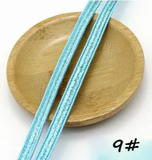 NO.9 Для домашнего использования, рукоделие, шитье, украшение, сделай сам, материал, ширина 6 мм, высокое качество, утолщенная цветная плоская эластичная лента с люрексом A0055L - Цвет: NO.9