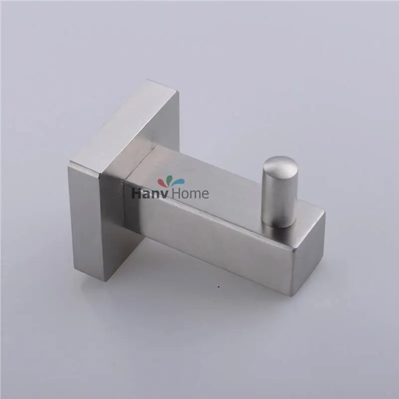 AODEYI квадратный Матовый никель твердая нержавеющая сталь одиночный крючок для