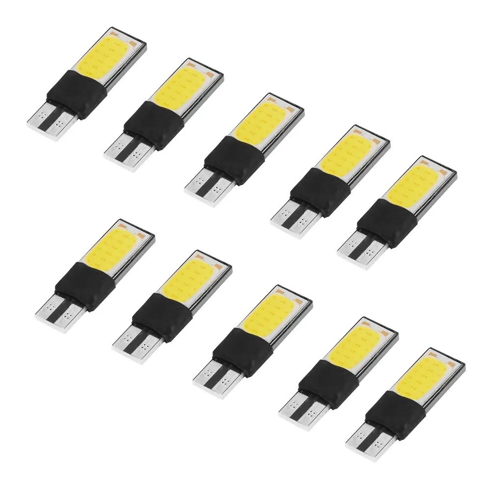 

10Pcs 12V T10 W5W 194 168 6W LED Sem Erro COB Canbus Lampada Lateral Wedge Lampada Branco