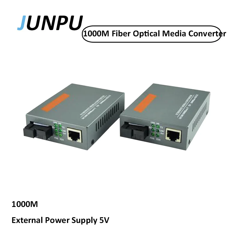 Junpu 1 пара htb gs 03 20km SC 1000 м Gigabit enternet media converter 20 км оптический медиаконвертер