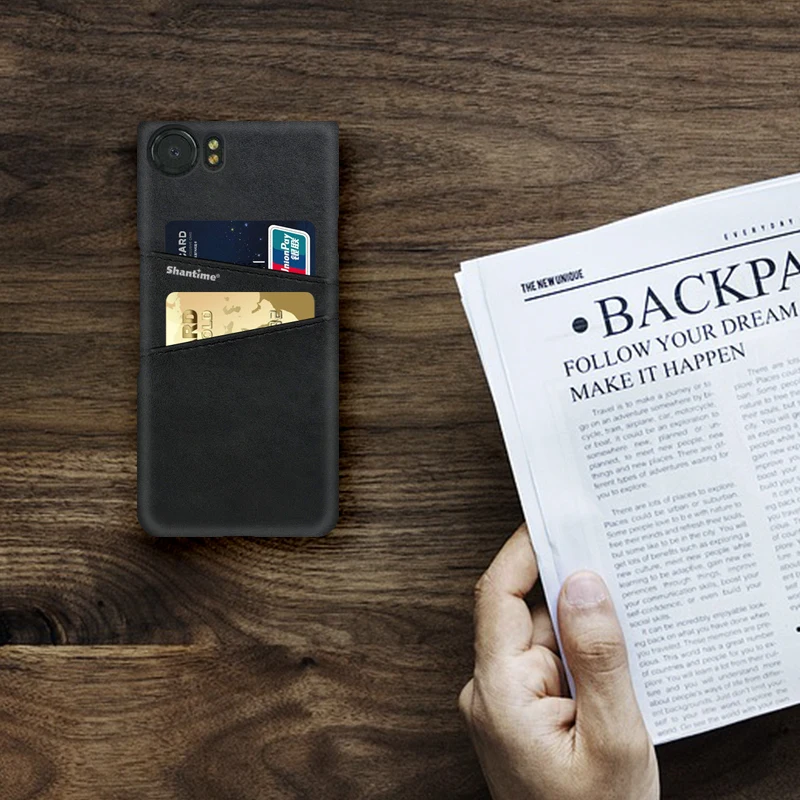Роскошный винтажный кожаный чехол для BlackBerry Keyone DTEK 70, чехол для телефона BlackBerry Keyone, слот для карт, PU кожаный чехол