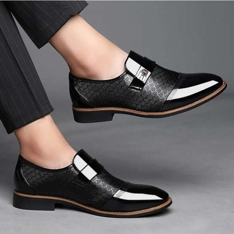 Стильные мужские туфли размера плюс роскошные кожаные удобная обувь для