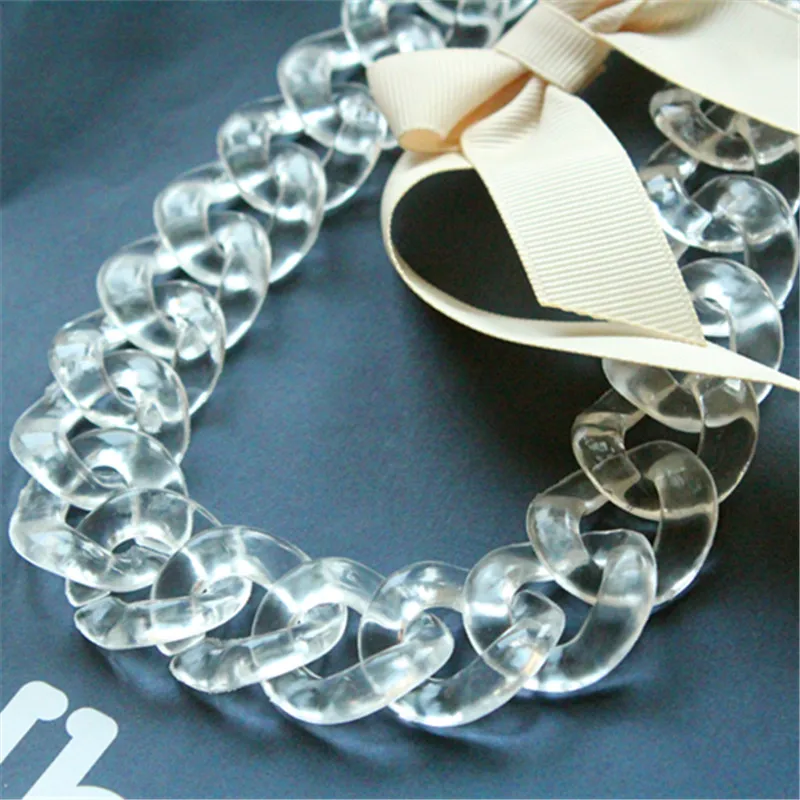 63 шт. прозрачный акриловый кабель звеньев цепи белый Пластиковые Открыть ссылку