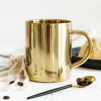 stainless steel coffee mugs coffee mugs thickened double wall tea cups for travel mug camping mugs with handle 450ml