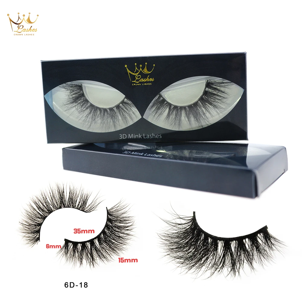 CrownLashes норковые ресницы 100% без жестокости ручной работы 3D полная полоса Мягкие