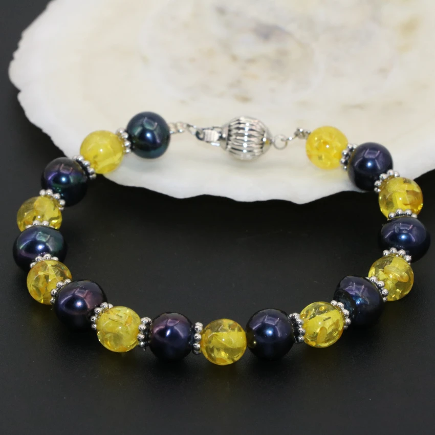 Новое поступление специальная конструкция черный натуральный 7-8 мм Перл