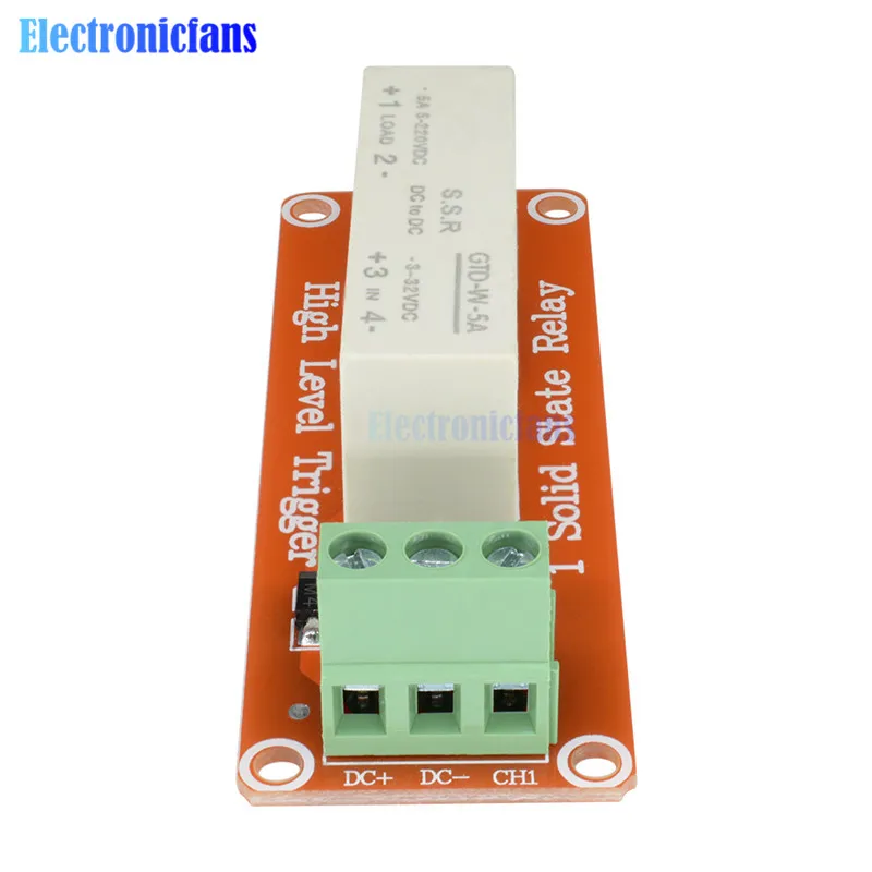 Одноканальный модуль твердотельного реле постоянного тока 5 в 220 В А SSR Для Arduino Uno
