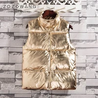 mens waistcoat vest 2020 winter hot sale casual solid gold color men sleeveless jacket quality vest windbreak plus size m 4xl