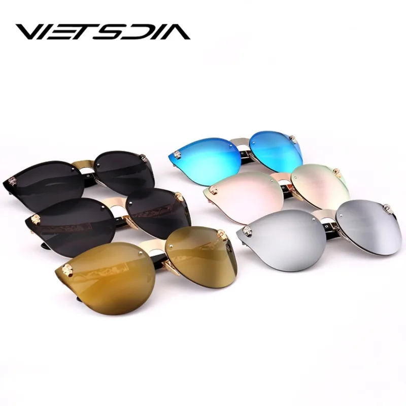 Брендовые дизайнерские розовые солнцезащитные очки для женщин зеркало Череп в