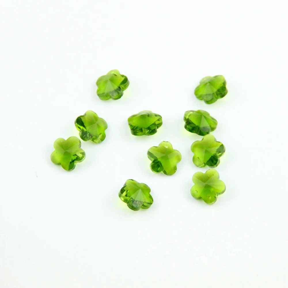 14mm 1000pcs Olive Crystal Green Plum Flower Glass Beads With One Hole For Hotel Decoration Wholesales | Освещение
