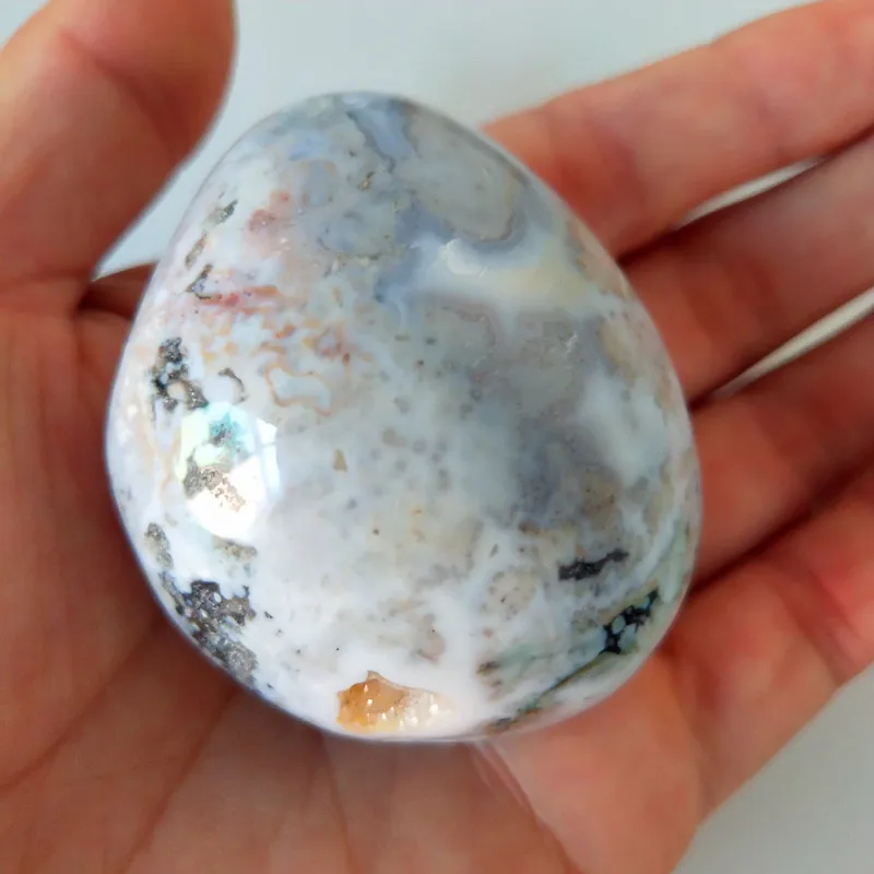 Натуральные камни морская яшма пальмовые камни игрушки маленькие камни и кристаллы целебный кристалл - Цвет: E7              117g