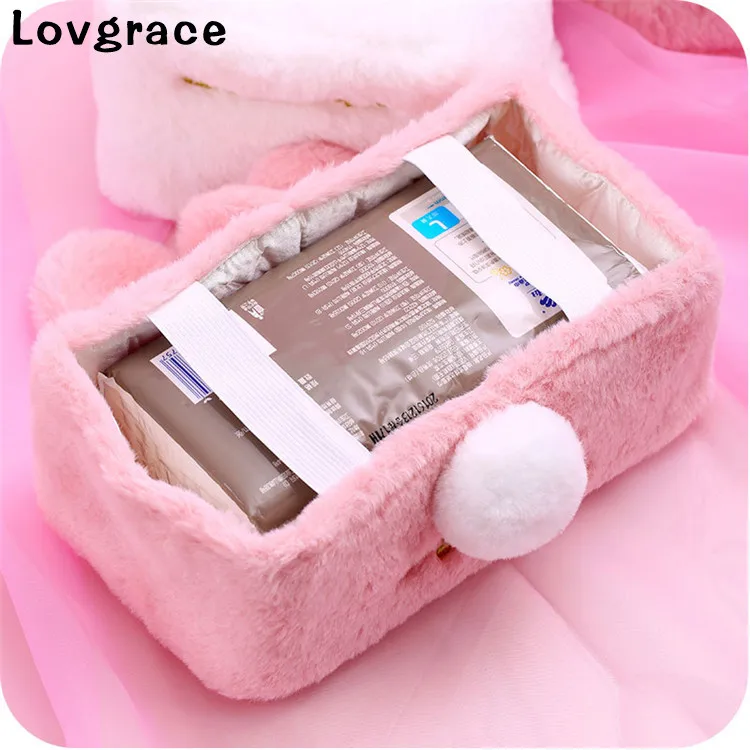 Lovgrace сладкий Луки жемчуг розовый кролик длинное ухо коробка для салфеток Держатель Servilletero раздатчик салфеток контейнер салфетка домашний Декор автомобиля