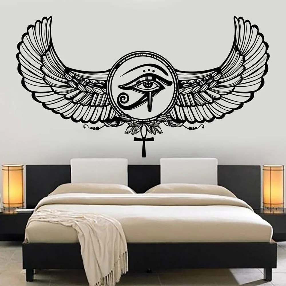 

Vinyl Wall Decal Eye Of Horus Ra Egyptian God Protective Amulet Stickers Home Decor Living Room Removable Art Mural Decor L932