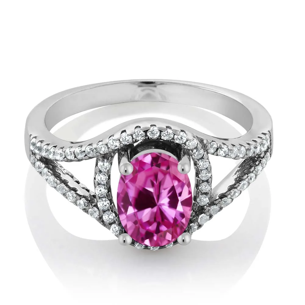 Сапфировое Кольцо GemStoneKing 2 36 Ct овальное розовое сапфировое кольцо из