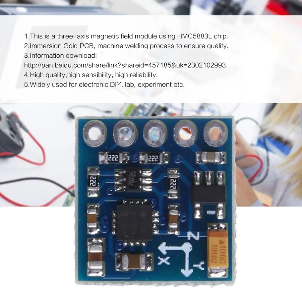 GY 271 HMC5883L трехосевой цифровой компас модуль магнитного поля магнитометр для Arduino