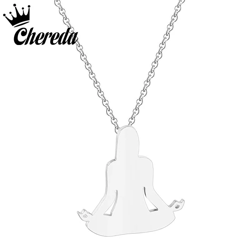 

Chereda Gold Stainless Steel Necklace For Women Wave Pendant Beach Jewelry Gifts Christmas Accessories