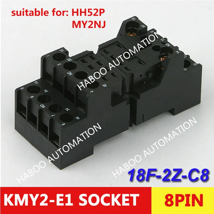 10 шт./лот 18F 2Z C8 2NO + 2NC мини релейная розетка KMY2 E1 костюм для HF18FF 250V 5A электрическая