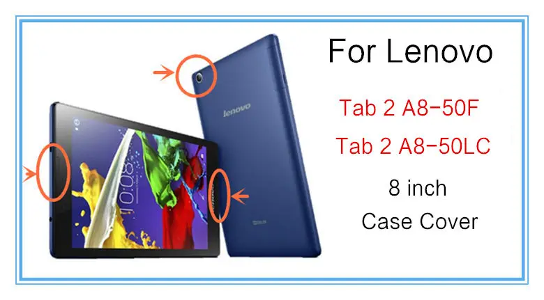 Чехол для lenovo Tab 2 A8-50, A8 Tab2, A8-50LC, A8-50F чехол, Защитный протектор, умный чехол, кожаный чехол для планшета, ПУ, рукав 8,0 дюйма