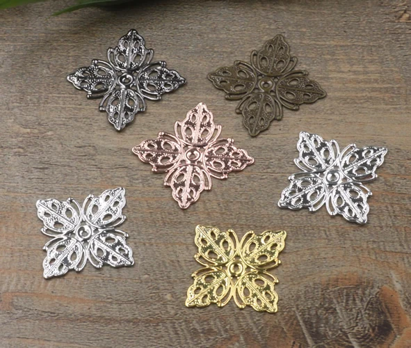 100 шт 13 мм 20 25 сплав цветок педали подвески/кулон медь с античная