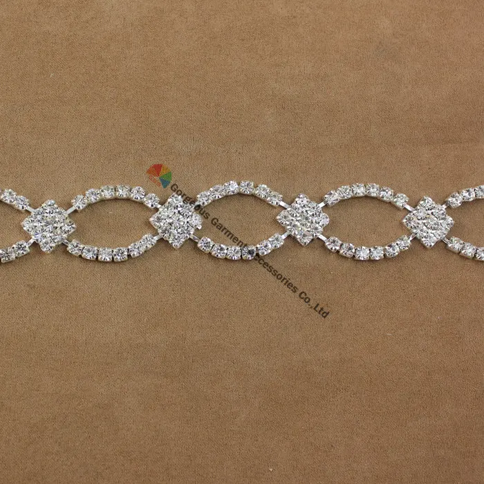 1 ярд 2 см потрясающая Чешская прозрачная кристальная Алмазная цепочка со