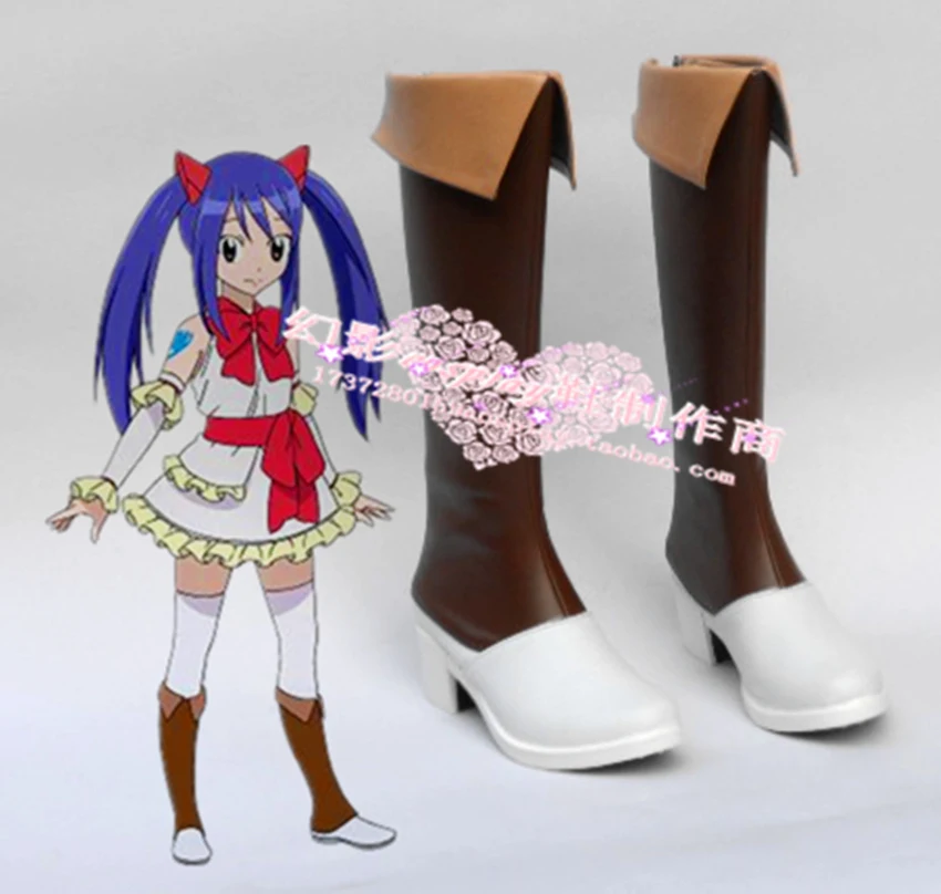 Обувь для костюмированной вечеринки с хвостом Феи Венди Marvell коричневого цвета