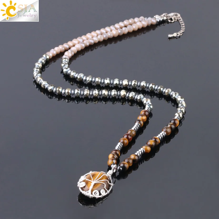 CSJA спиральное Дерево жизни ювелирные изделия для женщин проволока овальная